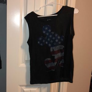 black mickey mouse tank top.